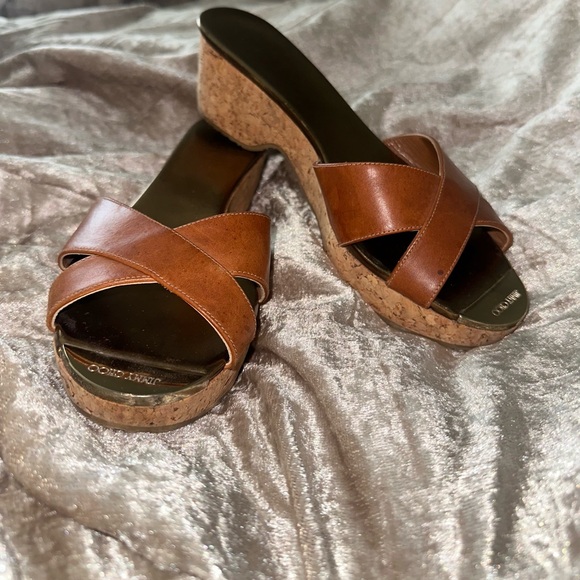 Beautiful cork wedge Jimmy Choo sandals. So comfortable and gently worn. - Picture 2 of 4